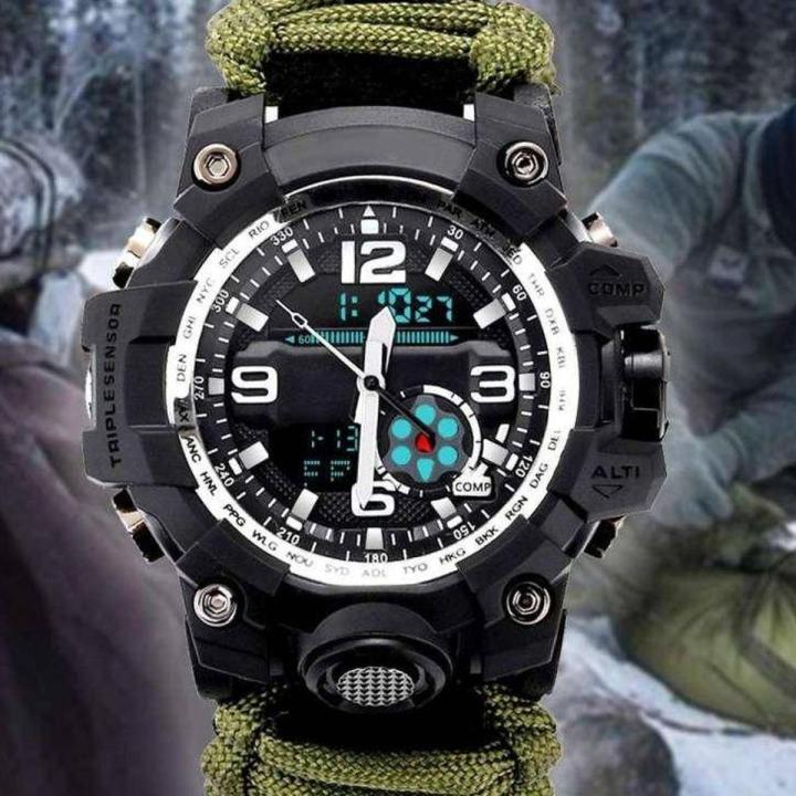 Yuzex Exponi Paracord Bracelet Outdoor Survival Watch G3 Daraz.pk