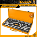 Tolsen 24pcs 1/2" Socket Set with Steel Case 15141. 