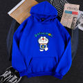 【BestGO】Men Women Hoodie Sweatshirt Cartoon Doraemon Thicken Loose Autumn Winter Pullover Tops. 