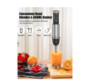 Slaouwo Hand Blender 4-in-1 Hand Immersion Blenders, Electric Hand Stick Blender with Beaker, Stainless Steel Blade, Egg Whisk for Smoothies, Soups, Sauces, Baby Food. 