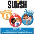 Think Fun Swish Card Game For Kids Funny Transparent Card Game & Toy Overlapping Board Card Games Family Challenge Fun Swish Logical Thinking Transparent Color Shapes Children's Party Toys. 