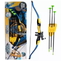 Big Size 27 Inches Archery Bow and Arrow Set for Kids Boys & Girls - Quiver, 3 Arrows, Strong String Thread & Laser Targeting. 