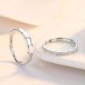 Korean TV drama My Demon Kim You Jung Same Style Zircon Men's and Women's Open Ring Adjustable Gift SONG KANG Couple Rings Fans. 