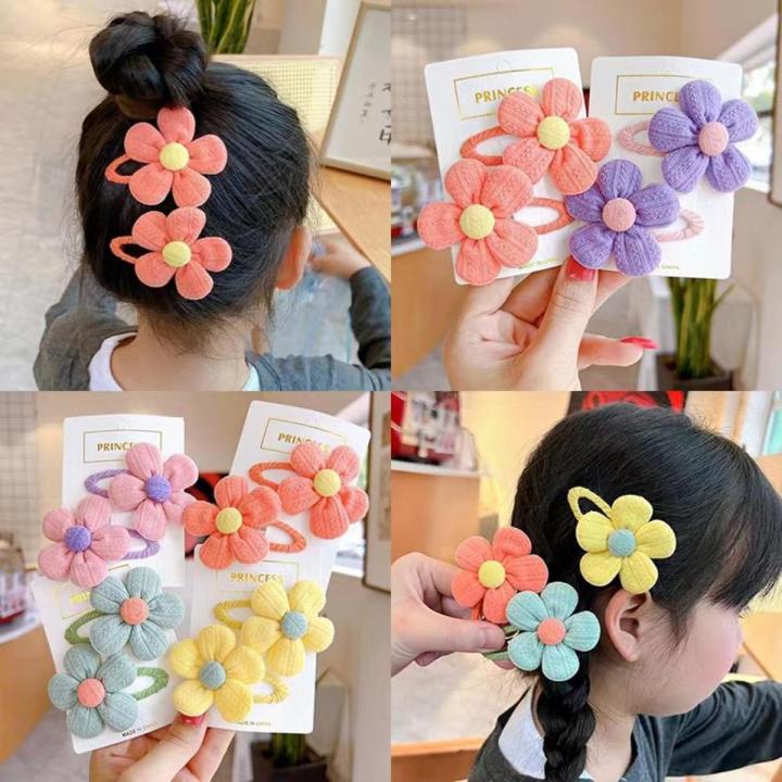 Children s Hair Accessories Cute Fabric Flower Clip Little Girl Hair Clip Girl Baby Side Clip Hair Clip Headgear Daraz.pk