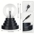 PACKIFY - USB Touch Sensitive Plasma Ball Electrostatic Sphere Light Crystal Lamp - USB Powered Magic Static Electricity Ball Lamp for Parties, Home Decorations, Birthday Gifts & Science Teaching. 