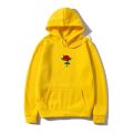 Harajuku Hoodie Sweatshirt Men Fashion Streetwear Rose flower Print Hoodies Tops Pullover mens hoody Hooded Sweatshirt clothes. 