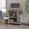 Computer Desk with Sliding Keyboard and Cup Tower Storage Shelves Chipboard Writing Desk PC Laptop Workstation Gaming Table Home Office Furniture. 