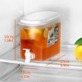 Plastic Drink Dispenser, Beverage Dispenser With Spigot, 1 Gallon Iced Juice Lemon Dispenser For Party Daily Use, Milk Dispenser For Fridge Gallon, Small Water Dispenser. 