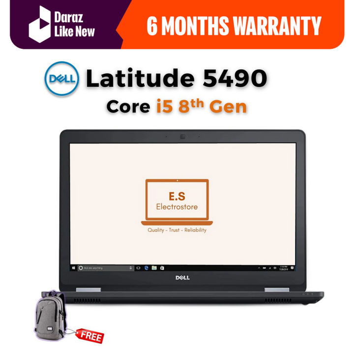 Dell Latitude 5490 - Core i5 8th Generation - 8GB DDR4 RAM - 256GB SSD -14inch Screen - FREE LAPTOP BAG - Daraz Like New Laptops