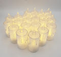 LED CANDLE IN WARM COLOR ( PACK OF 24 TRANSPARENT LED CANDLES ). 