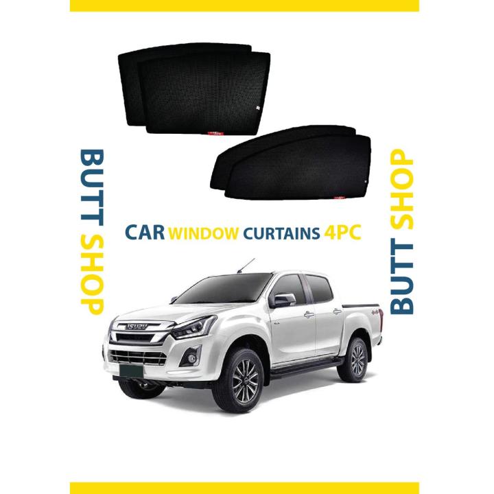 ISUZU D MAX SUN SHADE / WINDOW CURTAINS (DARK) BLACK 4PCS