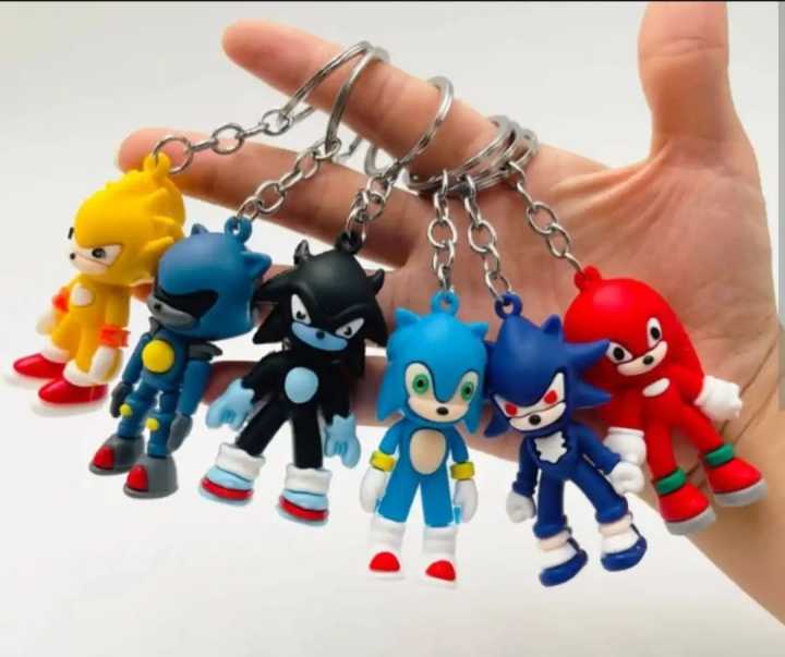 SONIC Keychain with Strap - Bag Charm keyring -  - keychain for boys -  kids -  girls -  for bag - stationary - for car  - High quality