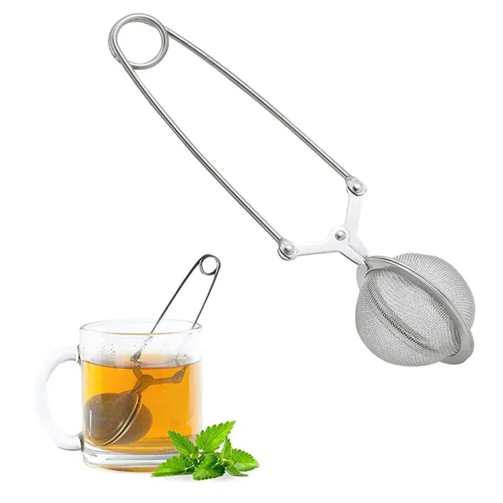 Tea Infuser Stainless Steel Sphere Mesh Tea Strainer Diffuser Handle ...