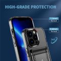 For iPhone 13 13Pro Max Luxury Transparent Wallet Card Holder Phone Case For iPhone 14 11 12 Pro Max Shockproof Clear Bag Cover. 