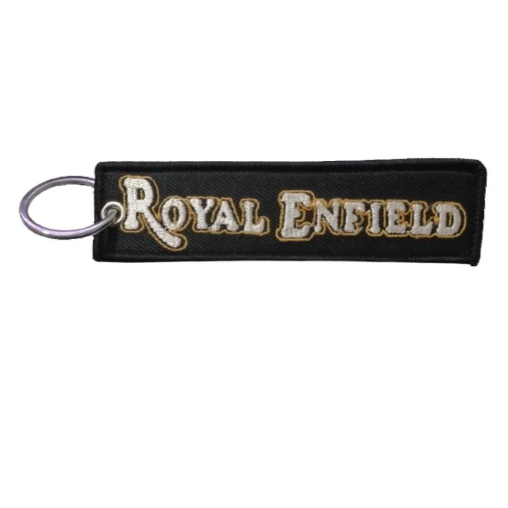 Royal Enfield Embroidered Key Chain, Café Racer Motorcycle for sports bike car travel bag key ring