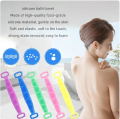 1pc Silicone Body Scrubber Bath Brush Shower Exfoliating Brush Belt Back Scrub Body Cleaner Cleaning Strap Bathroom Accessories. 