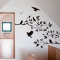 Tree with Birds Corner Wall Art Stickers for Living, Kids Bedroom ( 24 X 30 Inches). 