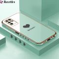 Jizetin (Free Lanyard) for Infinix Note 10 Back Cover Heart loved Luxury 6D Plating Case Side Pattern Soft Silicone Square Phone Cases. 