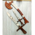 PACK OF 3 IYI Ertugrul Sword-Toy and Turgut Kulhara,  Ertugrul Ghazi Sword-Toy, Collection Toys, Action Toys - Ertugrul Sword For Kids - Ertugrul Talwar, Ertugrul Knife, Ertugrul Fighting Knife- Large Size Ertugul Knife & Kulhara IYI. 