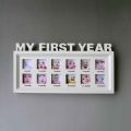 My first year photo frame 0-12 month picture frame Birthday first year frame. 