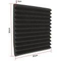 12 Pcs Acoustic Foam d,Studio Wedge Tile,Acoustic Foam Soundproof Pyramid Studio Treatment Wall Panel 2.5X30X30cm. 