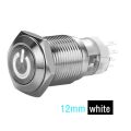 Waterproof Metal Durable Car LED Power LED ON/OF 16/12mm Push Button Momentary Switch. 