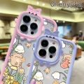 Chenyyka For Xiaomi Redmi Note 10 Pro Max Case Cartoon Cute Bear Little Monster Camera Lens Soft Clear Shockproof Phone Cases Silicone Protective Cover Creative Transparent Casing. 