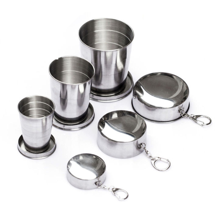 75/140/240ML Stainless steel cup foldable folding cup stainless steel