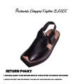 Chapalmax peshawari chappal for men pure leather 100% moneyback garented - BLACK. 