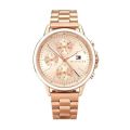 Tommy Hilfiger Women’s Quartz Stainless Steel Gold Dial 40mm Watch 1781788 Stainless Steel Wrist Watch For Women / Wrist Watch For Girls. 