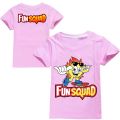 New Boys Kawaii Fun Squad Gaming Cotton Printing T-shirts Cartoon Short-sleeved Girls T-shirt Summer Casual All-match Tops. 