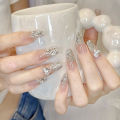 Jade Finger Slim Nail Art New 2024 Nail Wear Nail Detachable Mid-length Premium Autumn and Winter Patch. 
