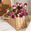 Green Home Artificial Rose Flower Aesthetic Table Centerpiece Faux Silk Flower. 