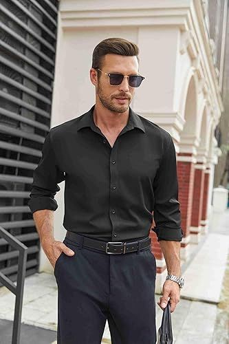 Mens%20Stretch%20Dress%20Shirts%20Long%20Sleeve%20Button%20Down%20Shirt%20Regular%20Fit%20Formal%20Business%20Shirts%20-%20Image%205