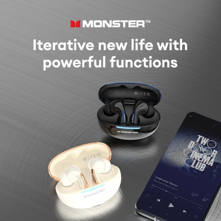 Original Monster MQT36 TWS Bluetooth V5.4 Headphones High Quality Headset HIFI Sound Earbuds Long Endurance Earphones New