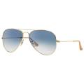 Ray-Ban Aviator Metal Gold Frame Light Blue Gradient Lenses-RB3025-001/3F-55. 