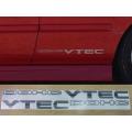 Pair of VTEC DOHC (White) Reflector Vinyl Sticker Waterproof , Car decoration, Car Sticker,Car Accessories, Stickers for Car. 