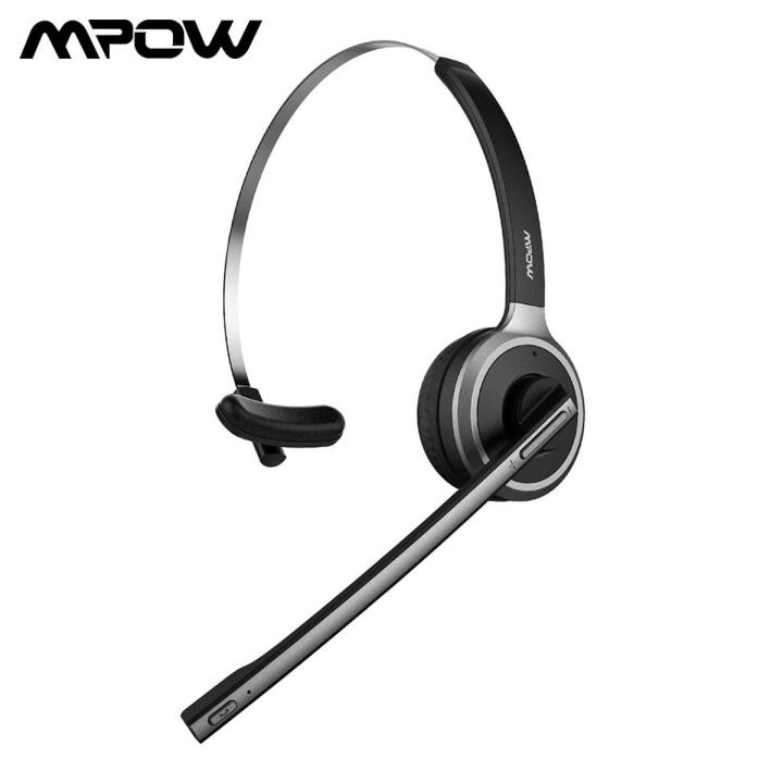 MpowM5 Wireless Bluetooth with Microphone, Headphones for Cell Phone, Noise Canceling