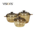 VISIONS® 6-pieces Glass Cookpot Cookware Set. 
