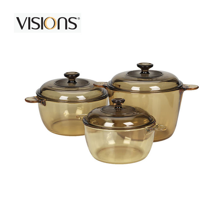 VISIONS® 6-pieces Glass Cookpot Cookware Set