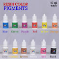 Color Pigments for Art & Crafts for use in Epoxy Resin / Pack of 12 bottles Liquid color paints / For Jewelry and DIY making / Tint Dye pigments / UV Resin colorants / liquid colors. 