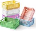 Mini Foldable Plastic Cosmetic Storage Box – Organizer Basket for Home and Office. 