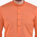 Orange Men's Kurta Pajama RJ-K179. 