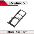 Realme 5 SIM Tray Sim Jacket Sim Slot Sim Door For Realme5 - Black. 