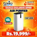 Enviro EAP-2000 Air Purifier for Home & Office – 45W, Advance HEPA Filter, Negative Ion, 270 Sq.Ft Room Coverage, Germ Killer, Low Noise, Energy Efficient with 1 Year Official Warranty. 