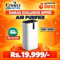 Enviro EAP-2000 Air Purifier for Home & Office – 45W, Advance HEPA Filter, Negative Ion, 270 Sq.Ft Room Coverage, Germ Killer, Low Noise, Energy Efficient with 1 Year Official Warranty. 