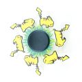 Demon Slayer NARUTOR Fingertip Gyro Hand Spinner Kids Toy Fingertip Gyro Bearing Mute Gifts cute gift. 