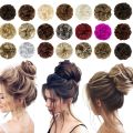 SHANGZI Synthetic Hair Bun Chignon Messy Curly Hair Band Elastic Scrunchy False Hair Pieces For Women Hairpins Black Brown. 