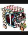 Mini Rickshaw Statue, Cute Decorative Rickshaw, Glass Work Rickshaw Statue.. 