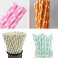 PARTY DECORATION PAPER STRAWS ( PACK OF 25 PAPER STRAWS ). 
